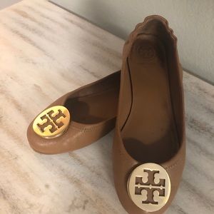 Tory Burch Tan ballerina flats